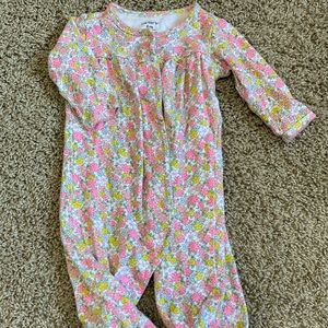 Carters floral Footie Pajamas